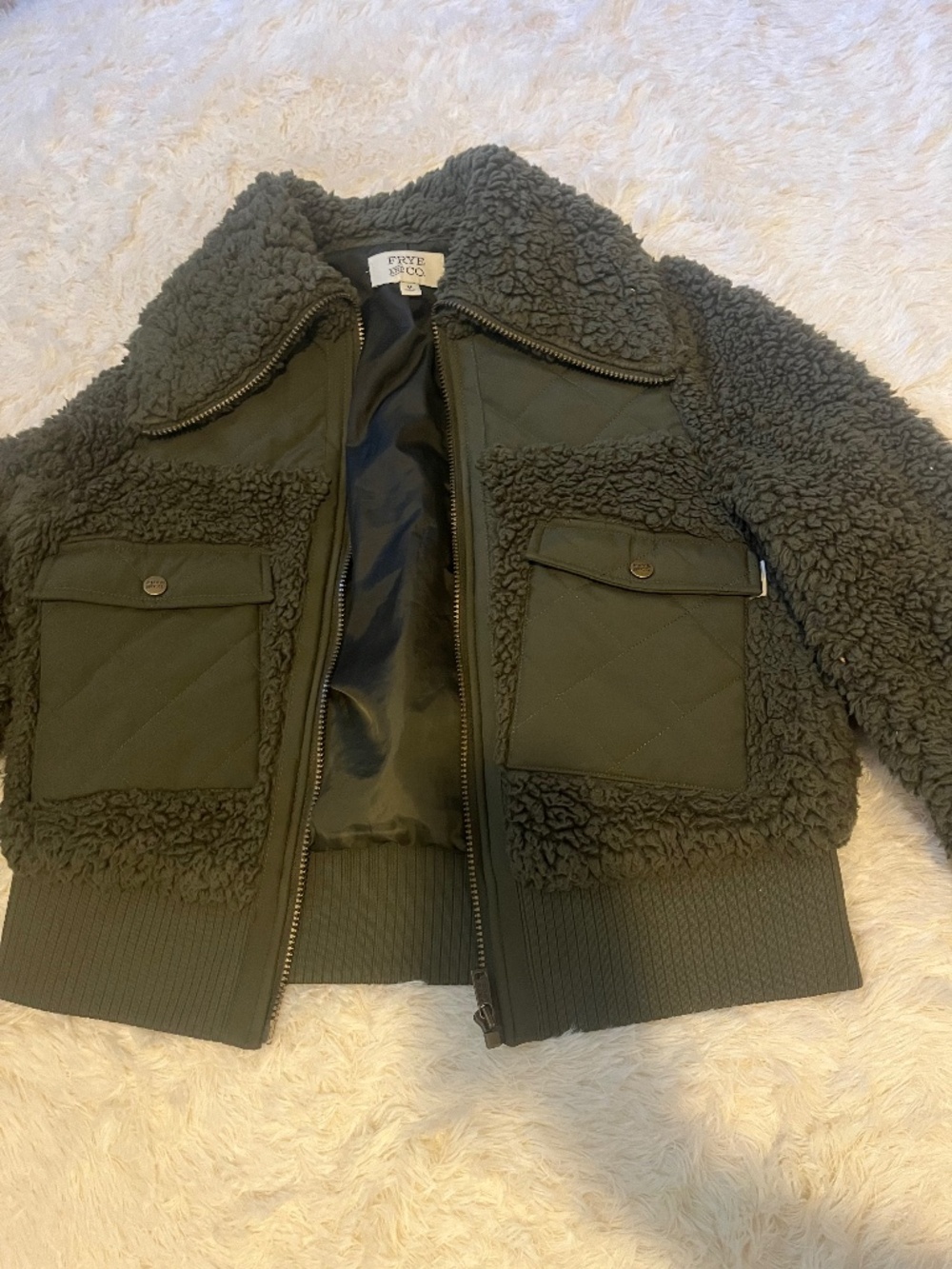 Frye and Co. green shacket